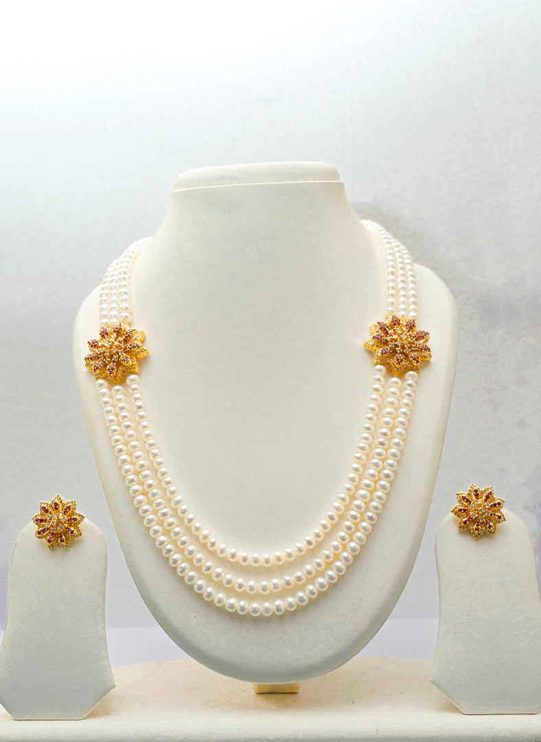 Pearl Layer Bridal Necklace