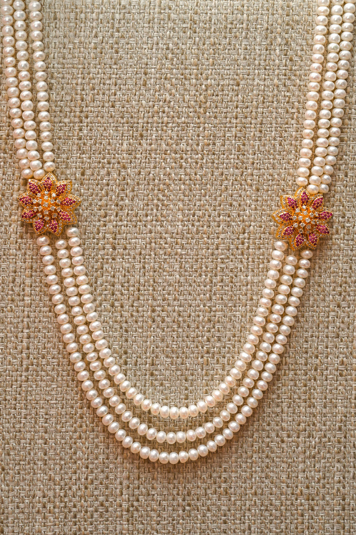 Pearl Layer Bridal Necklace 