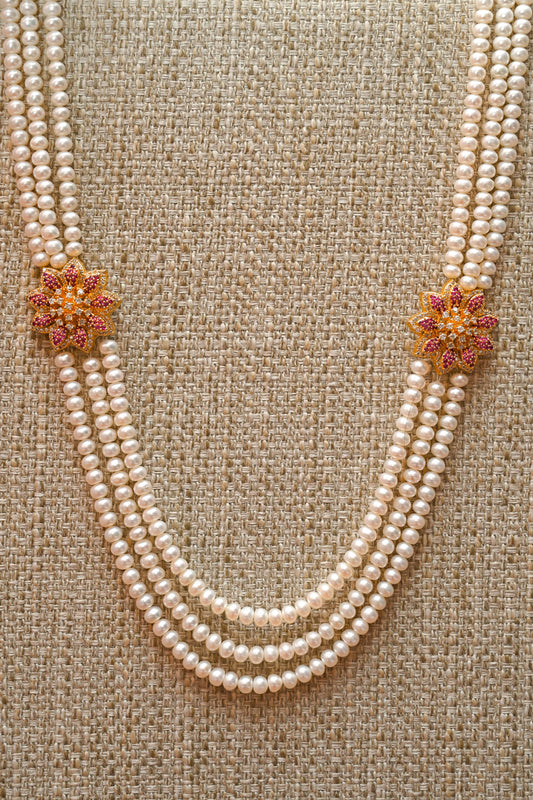 Pearl Layer Bridal Necklace 