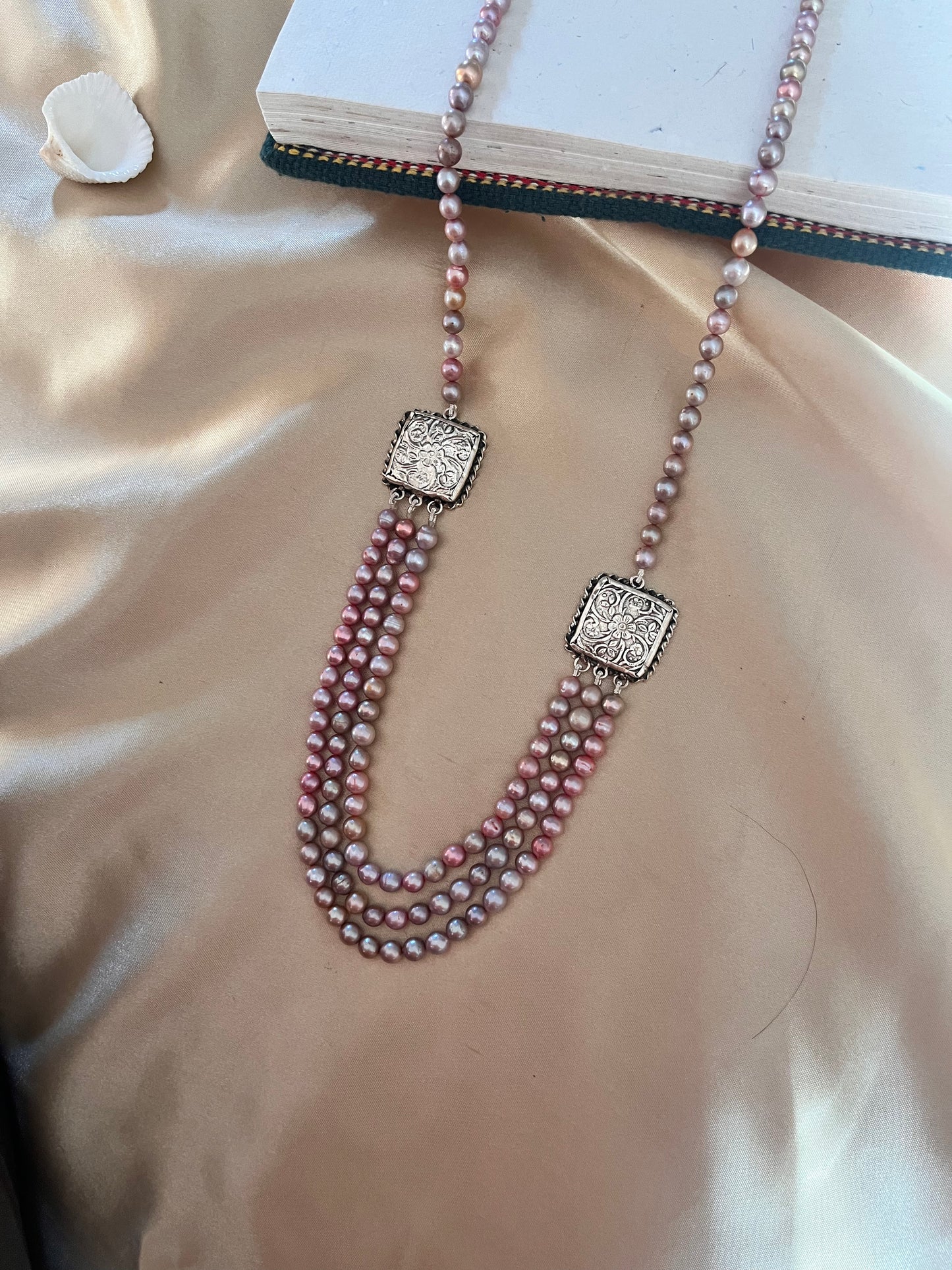 Silver with Pearl Necklace