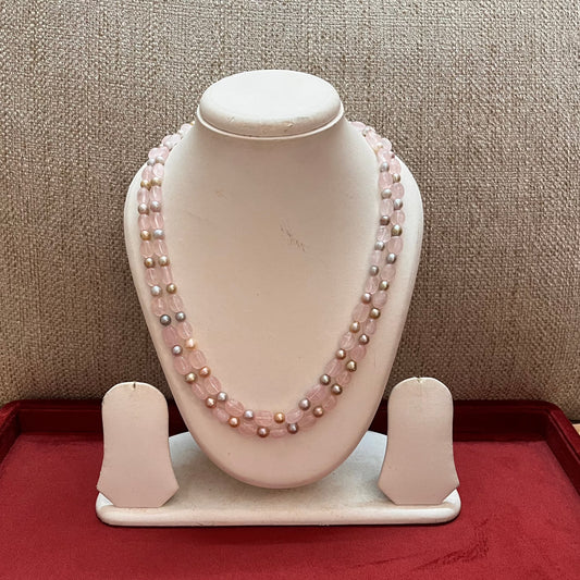 Pink gemstone necklace