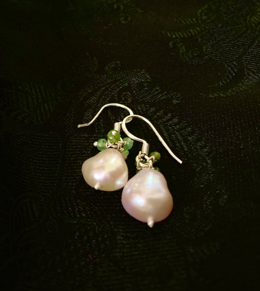 Pearl Drop Silver Earrings