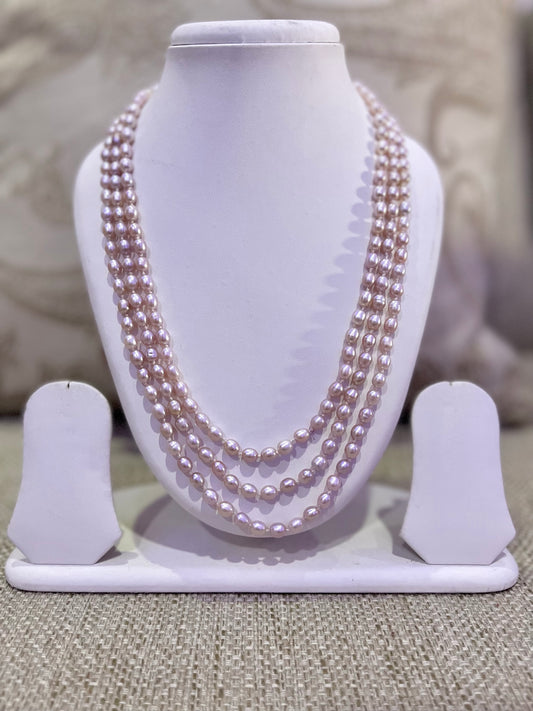 Natural Pink Pearl Multilayer Necklace