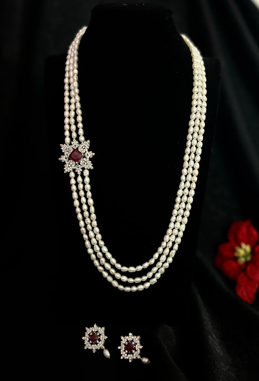 Designer Long Pearl Necklace