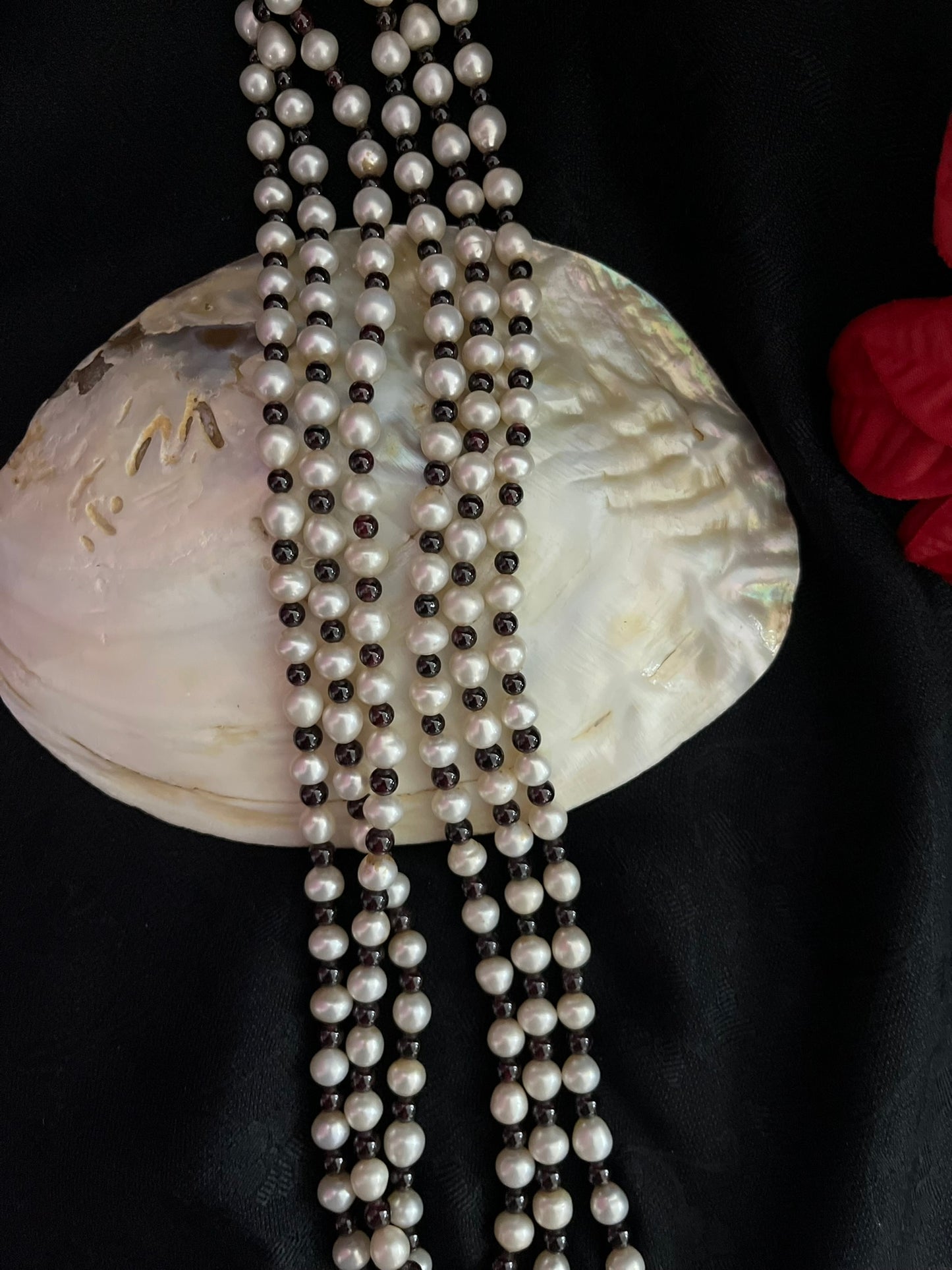 Bridal Long Pearl Necklace