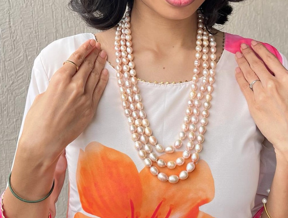 Multilayer Long Pearl Necklace 