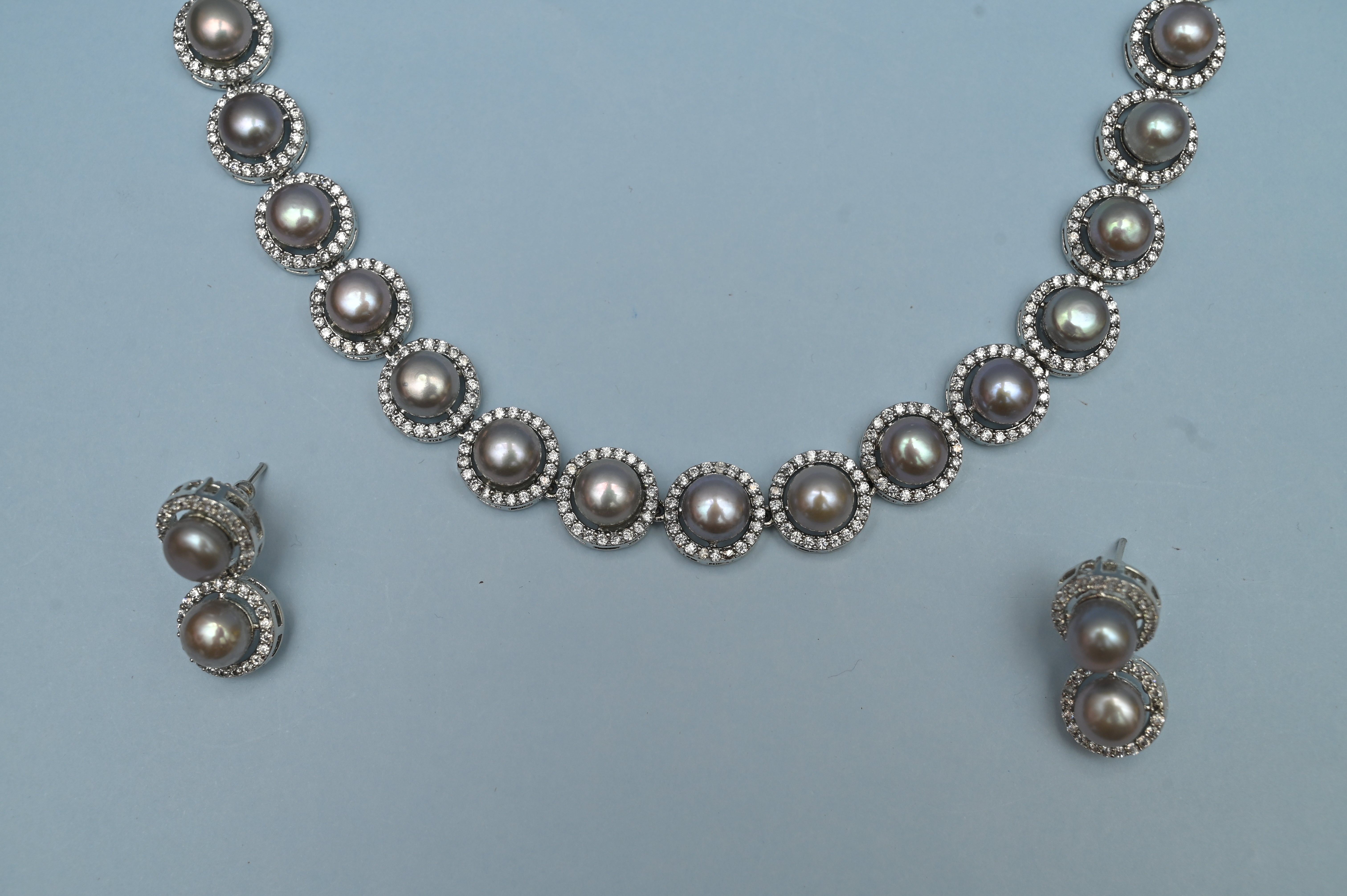 Twilight Elegance Grey Pearl Necklace