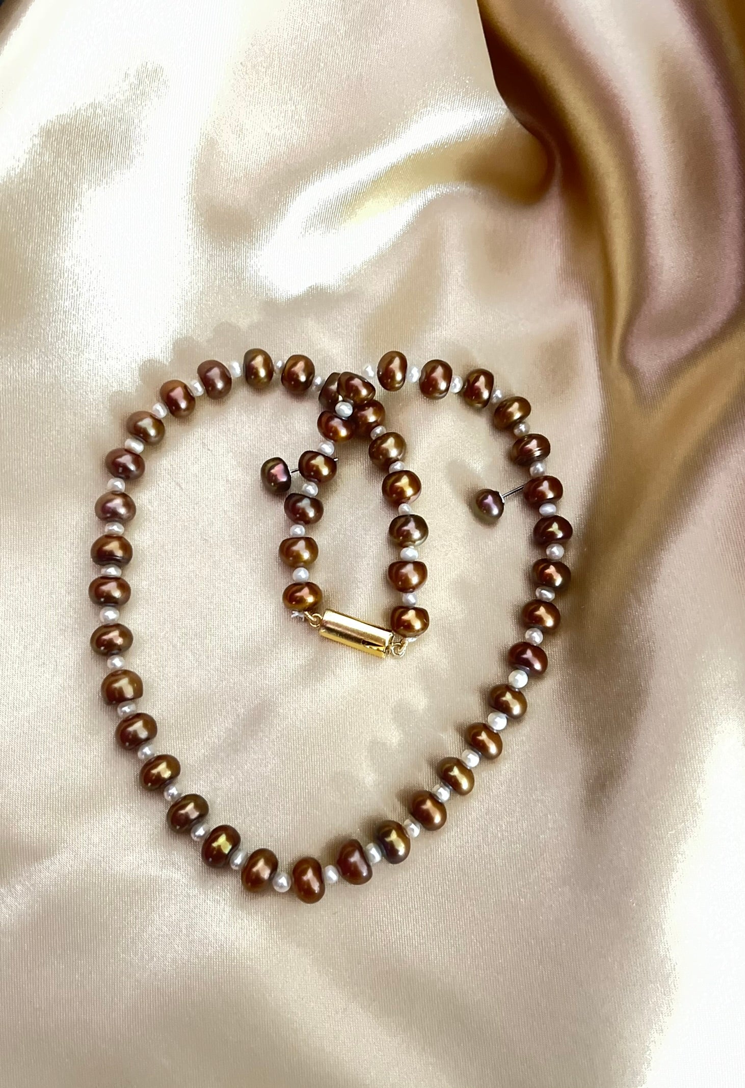 14-16mm Golden South Sea Pearl Necklace - AAAA Quality - Pearls of Joy
